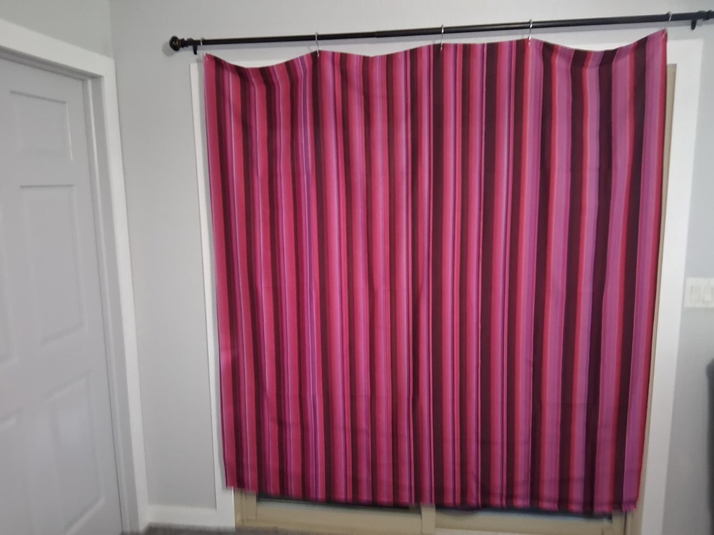 Pink Vertical Shower Curtain